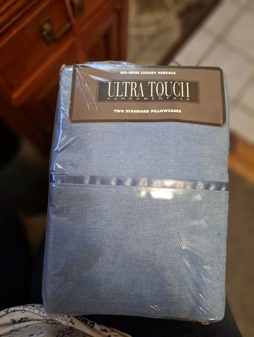 NWT Vintage Ultra Touch Fundamentals Standard Pillowcases Set Of 2 Blue